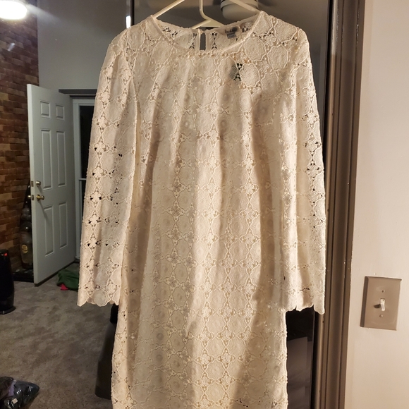 Boden Dresses & Skirts - Boden White Lace Long Sleeve Dress Size 6